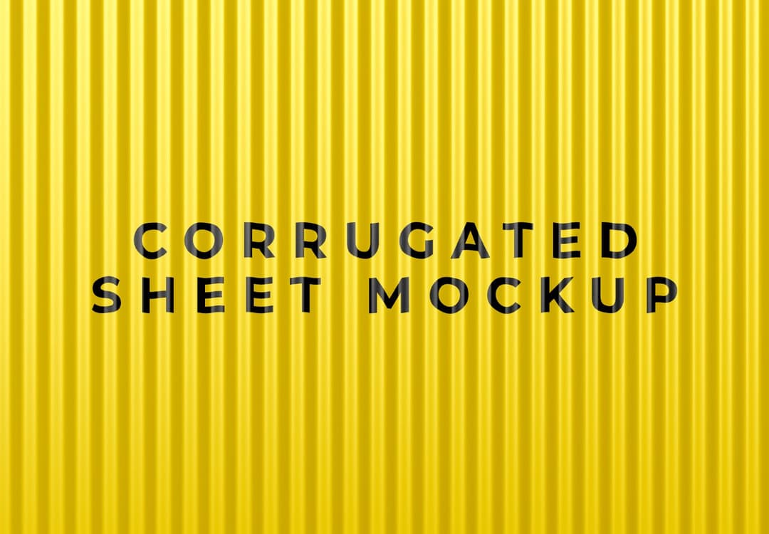 Corrugated Sheet Surface Mockup