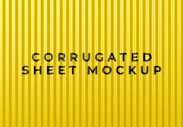 Corrugated Sheet Surface Mockup