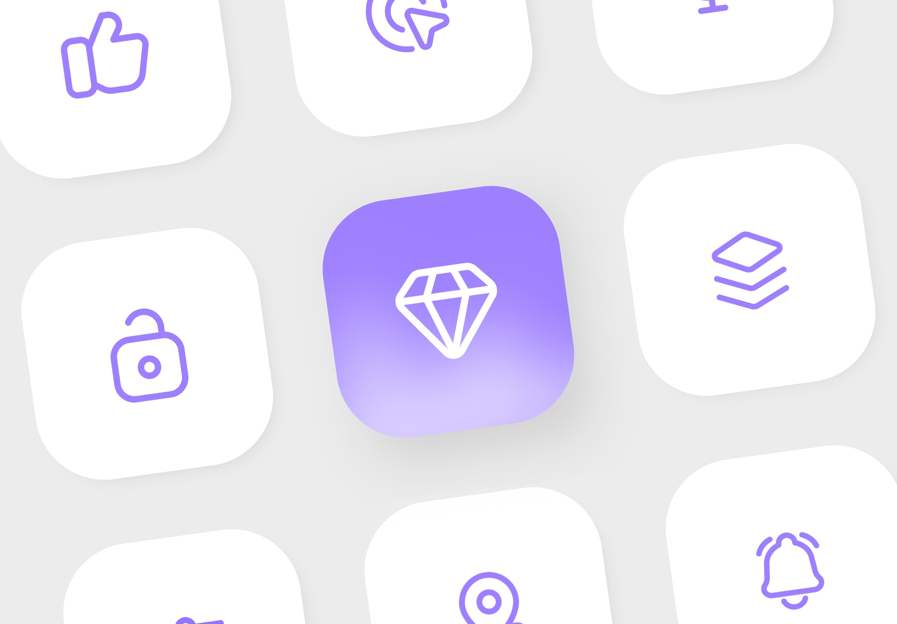Realistic App Icon Presentation Mockup for UI & App Design