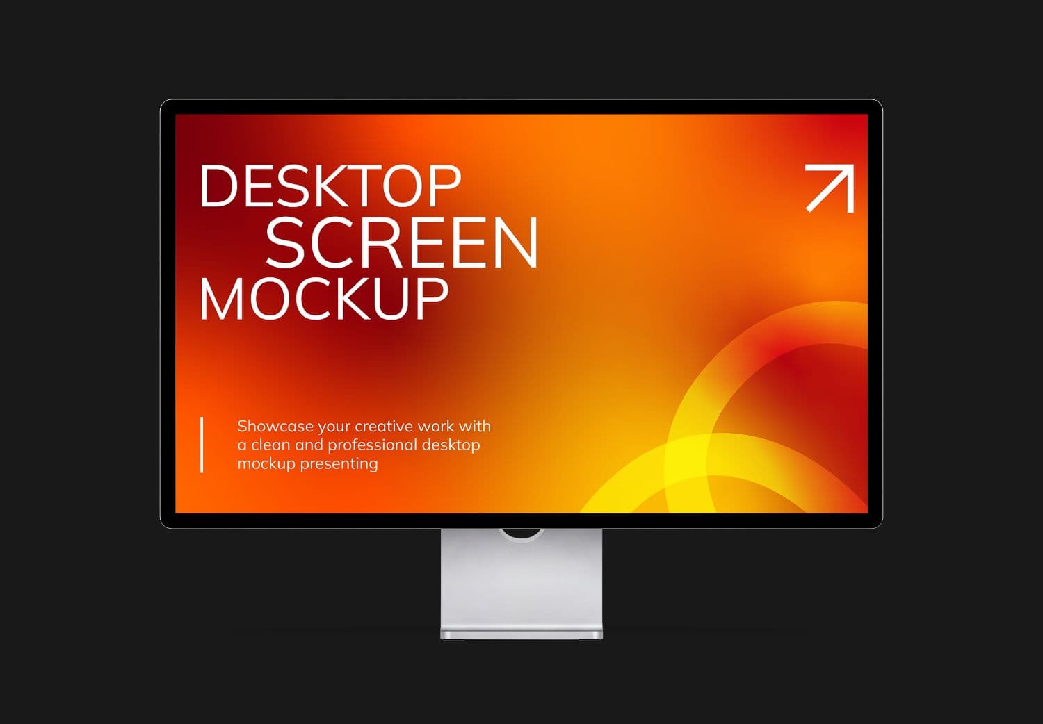 Front View Computer Monitor Mockup
