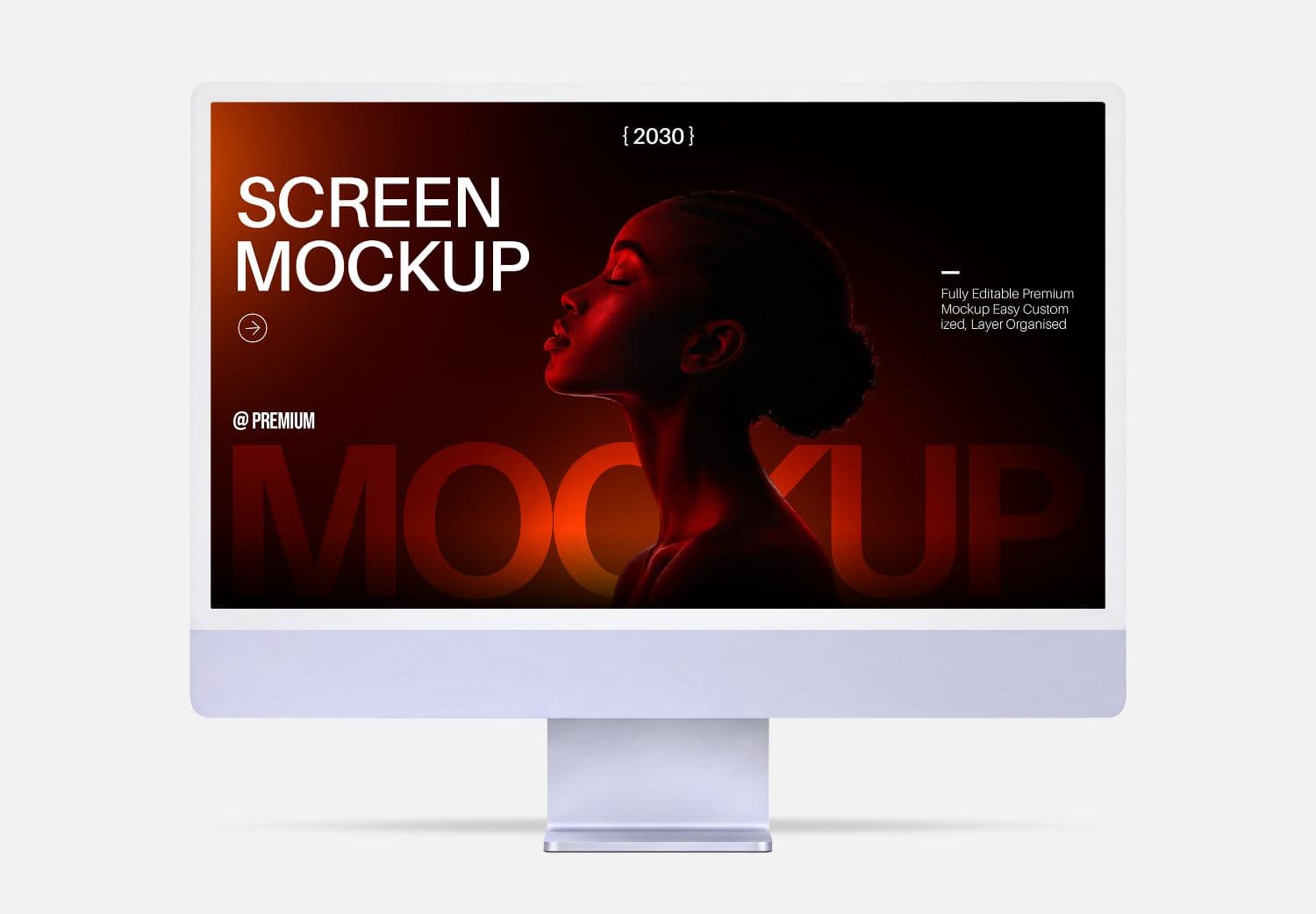 Computer Display Mockup for Digital Branding Presentation