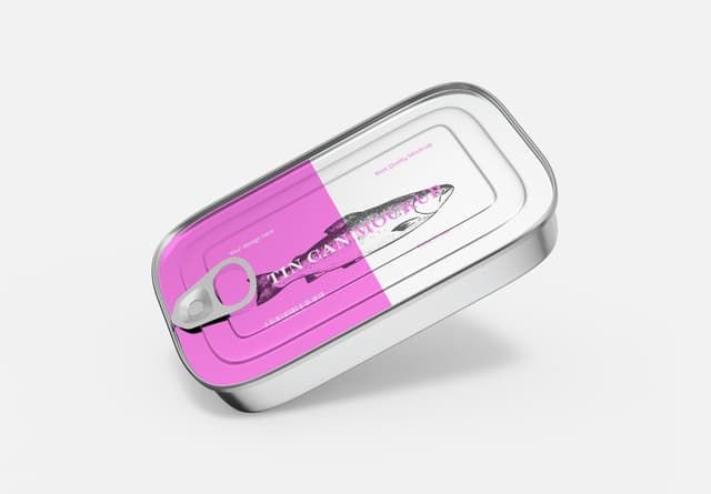 Realistic Tin Can Mockup for Food Packaging Design Projects