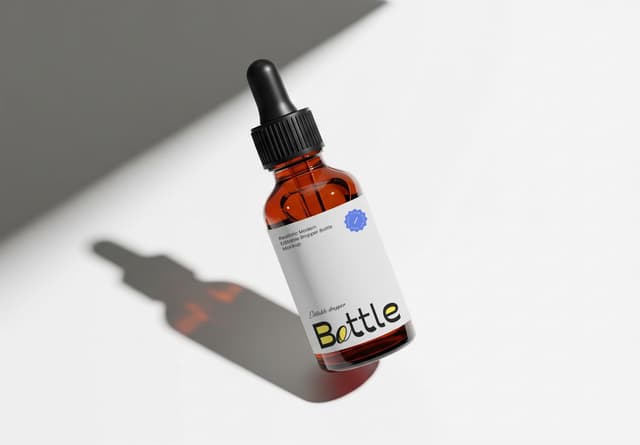 Amber Dropper Bottle Mockup for Branding