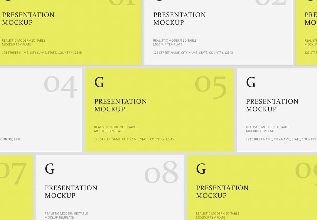 Professional Presentation Slide Mockup Set for Designer