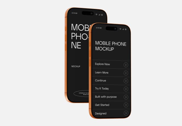 iPhone 17 Pro Dual Screen Mockup