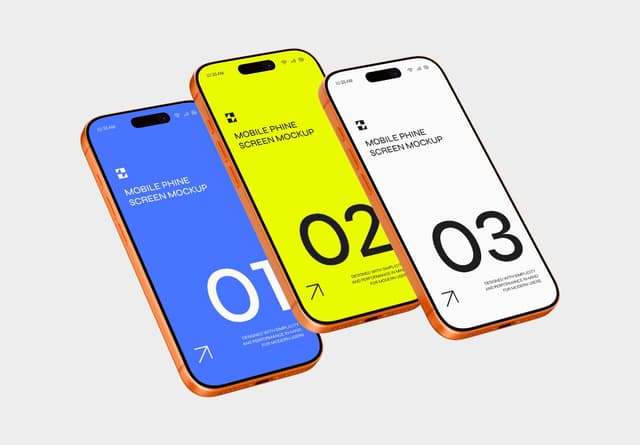 iPhone 17 Pro Triple Screen Mockup