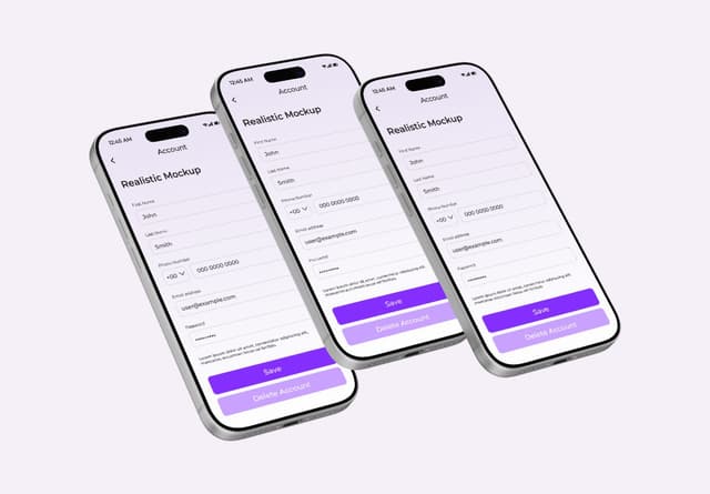 iPhone 17 Pro Tripple Screen Mockup