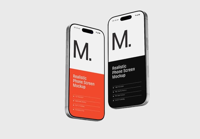 iPhone 17 Pro Minimal Dual Mockup