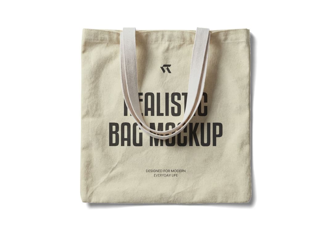 Minimal Canvas Tote Bag Mockup