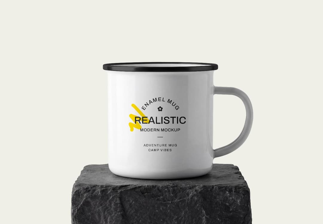 Enamel Mug Branding Mockup