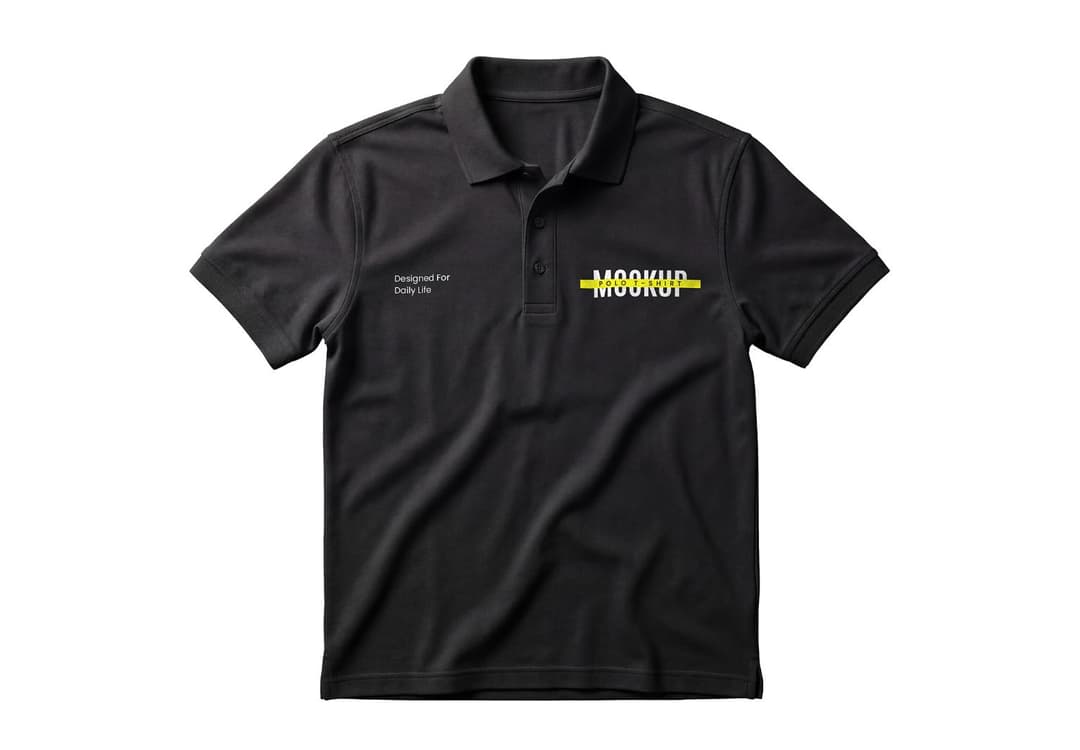 Apparel Presentation Minimal Polo T Shirt Mockup