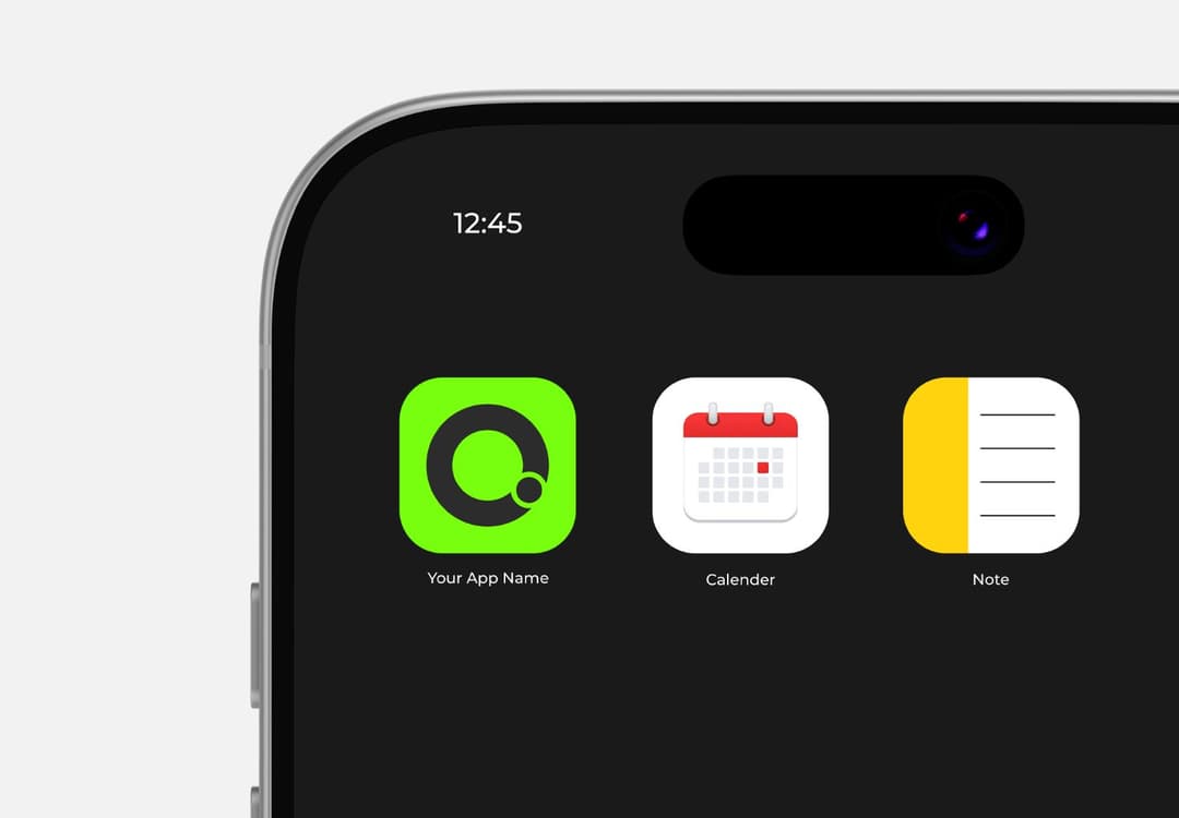 Minimal Mobile App Icon Mockup