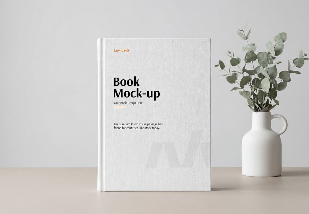 Minimal Hardcover Book Mockup