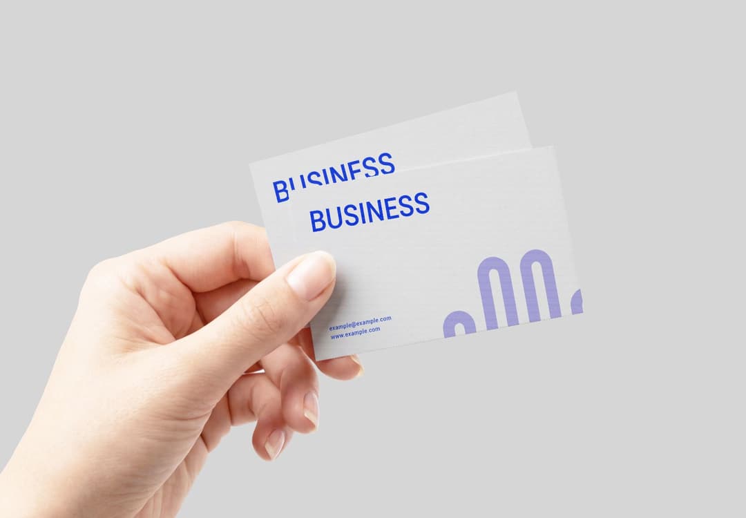 Hand Holding Business Card Mockup