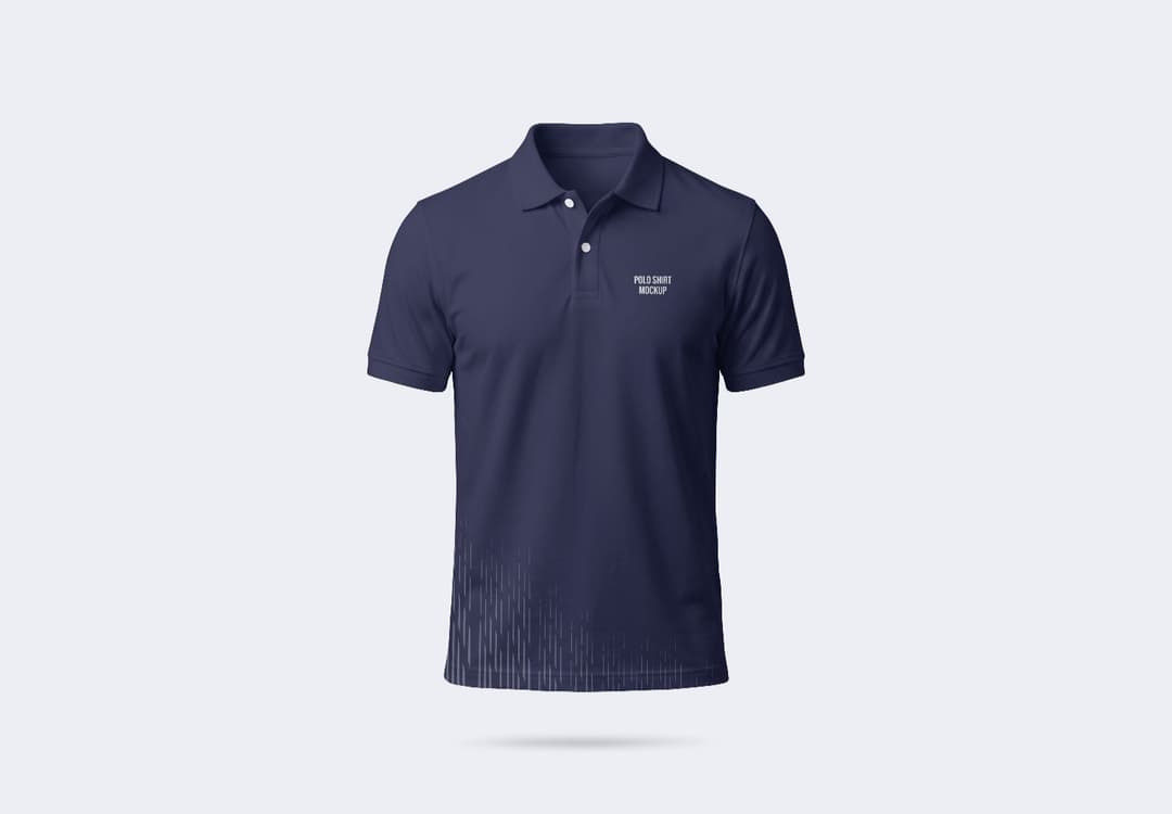 Classic Polo T Shirt Mockup Front View