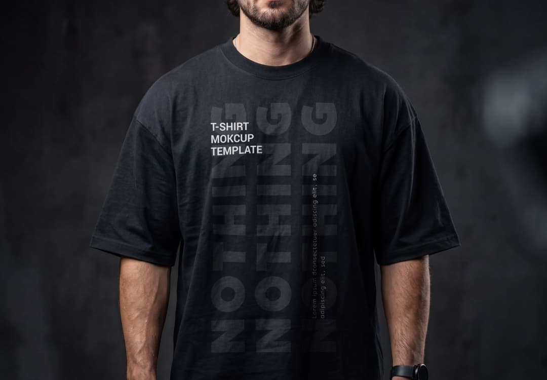 Oversized T-Shirt Lifestyle Mockup for Streetwear Branding