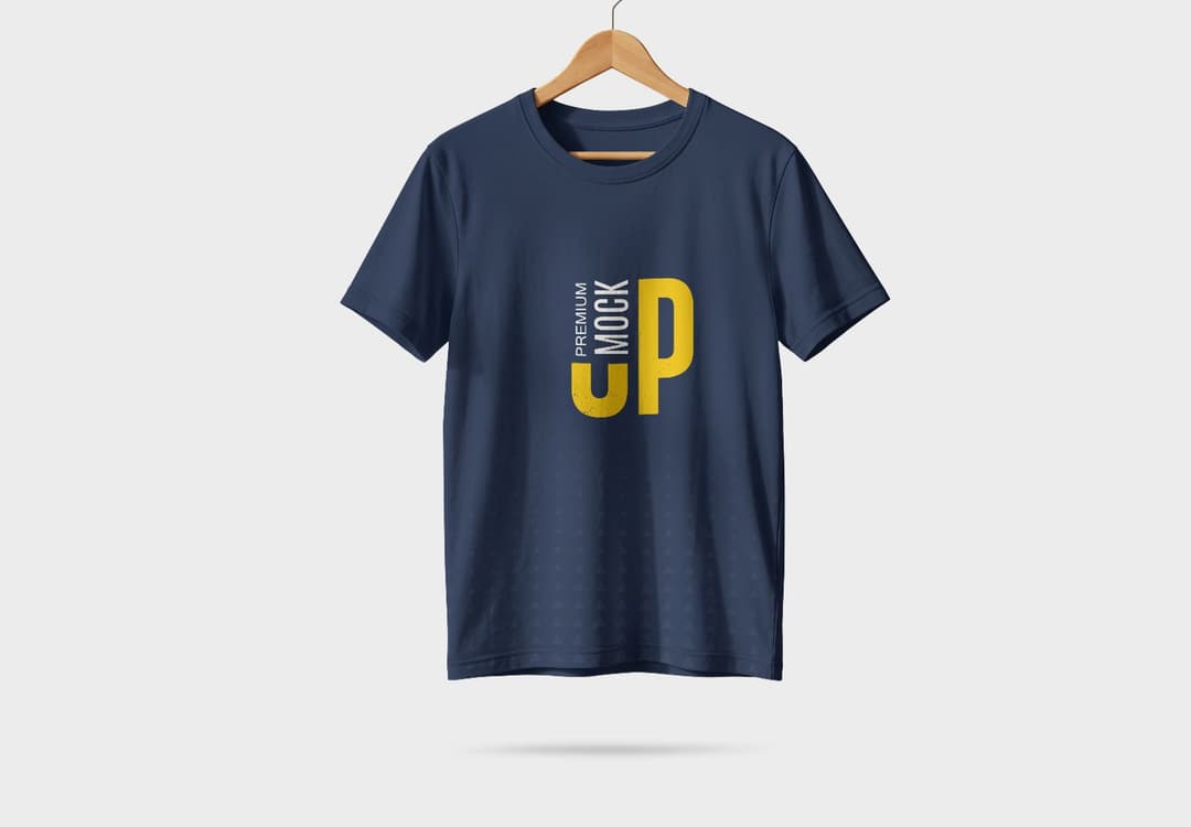 Hanging T-Shirt Front View Mockup