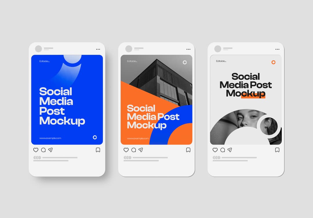 Social Media Post Design Mockup Set