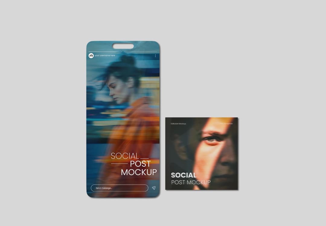 Vertical Social Media Story and Post Mockup