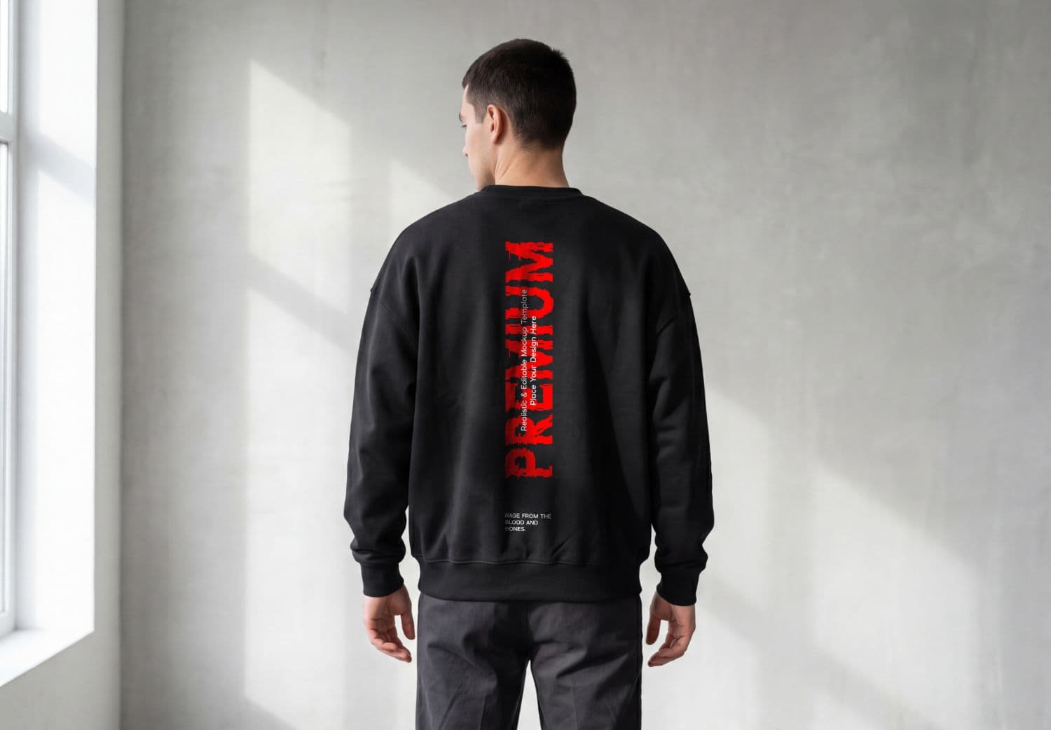 Back Print Sweatshirt Mockup | MockupHive