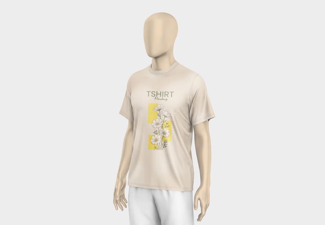 Realistic T-Shirt Mockup on Mannequin | MockupHive