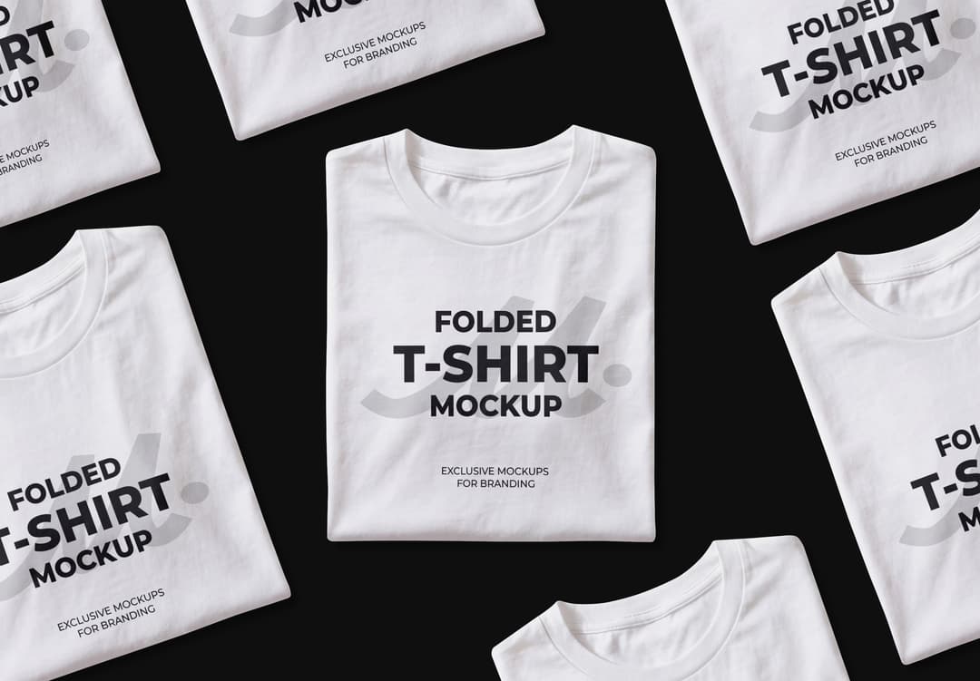 Realistic Folded T-Shirt Mockup for Apparel Branding | MockupHive