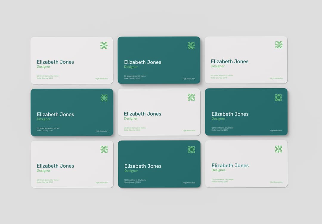 Modern Realistic Minimalist Business Card Mockup | MockupHive