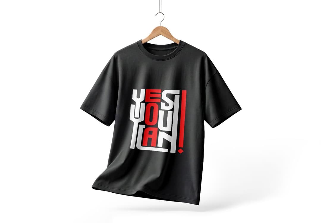 Realistic Hanging T-Shirt Mockup