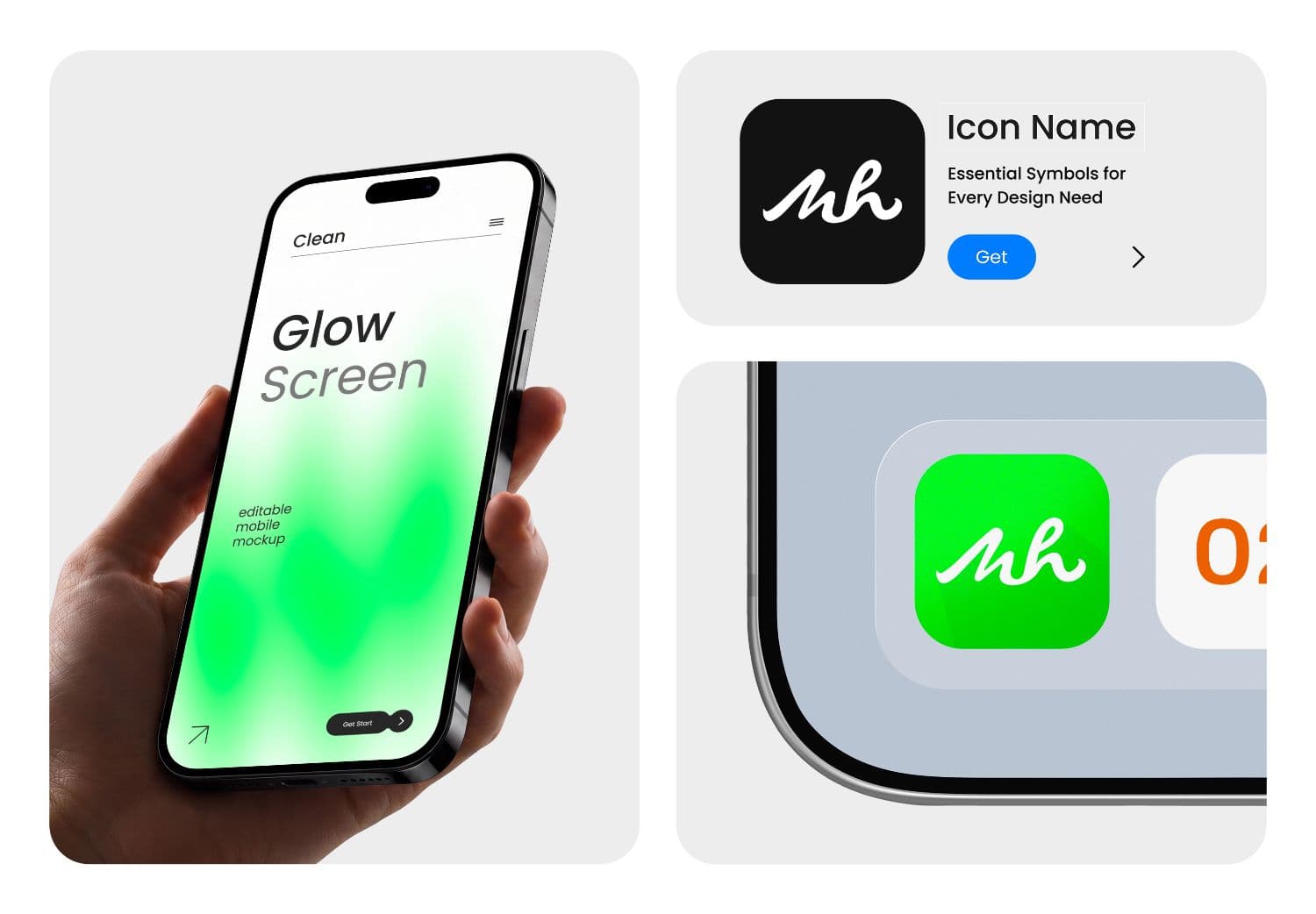 iPhone App Branding Showcase Mockup PSD