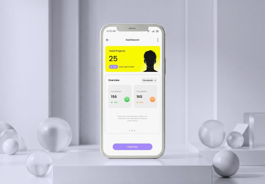 Minimal Smartphone Screen Mockup