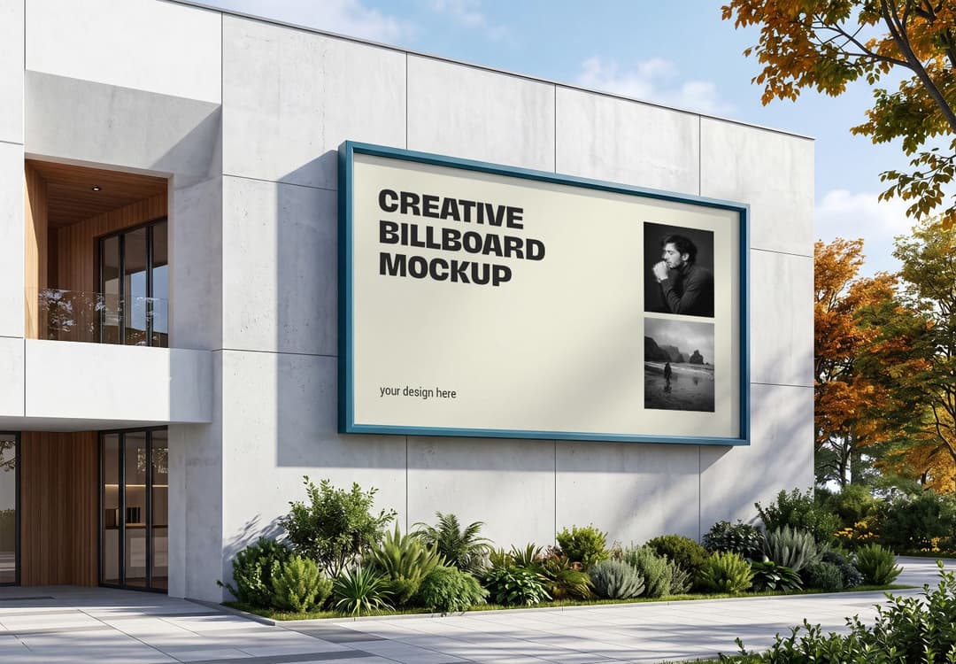 Modern Outdoor Billboard Advertising Mockup | MockupHive