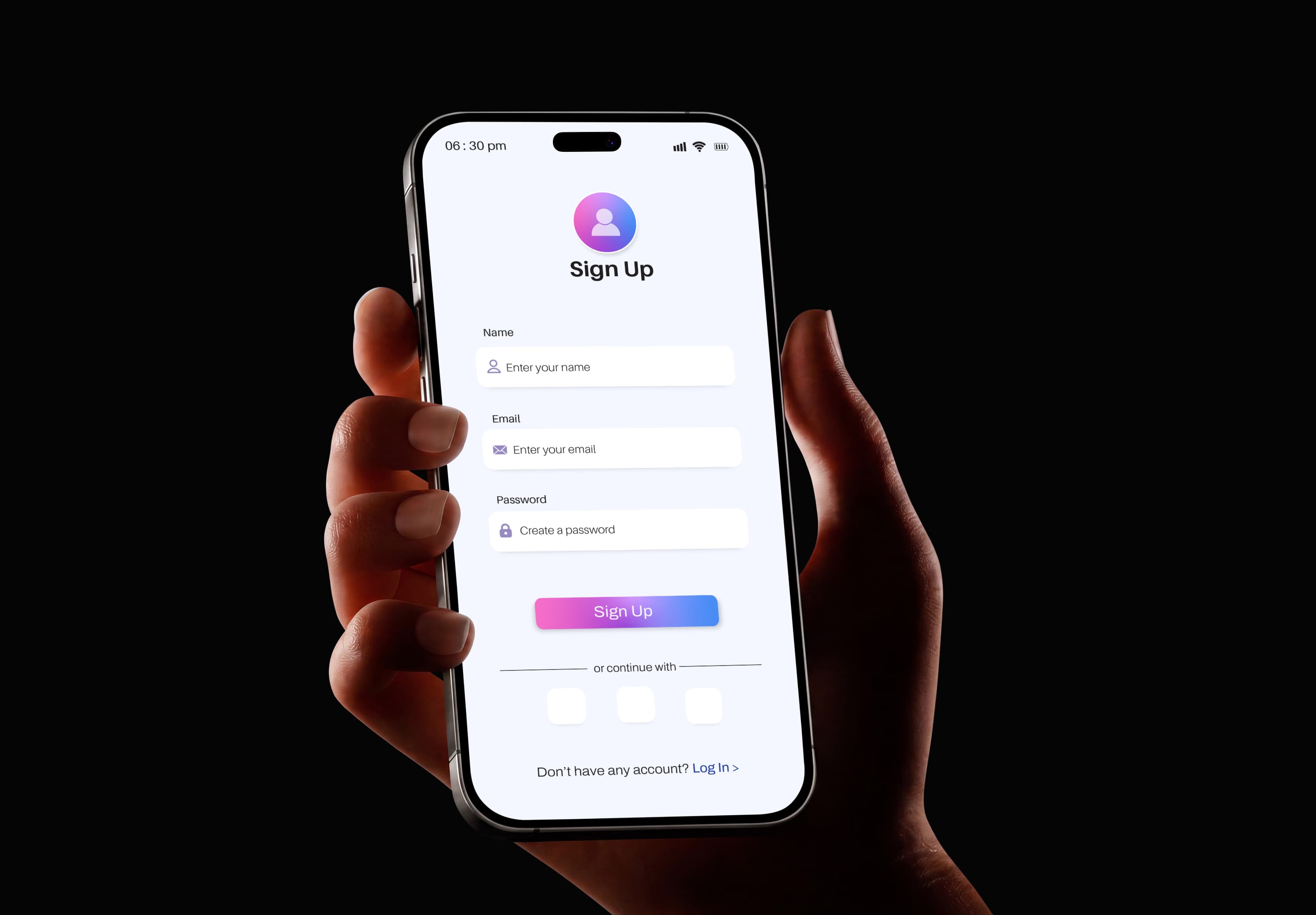 Realistic Hand Holding Mobile Screen Mockup | MockupHive