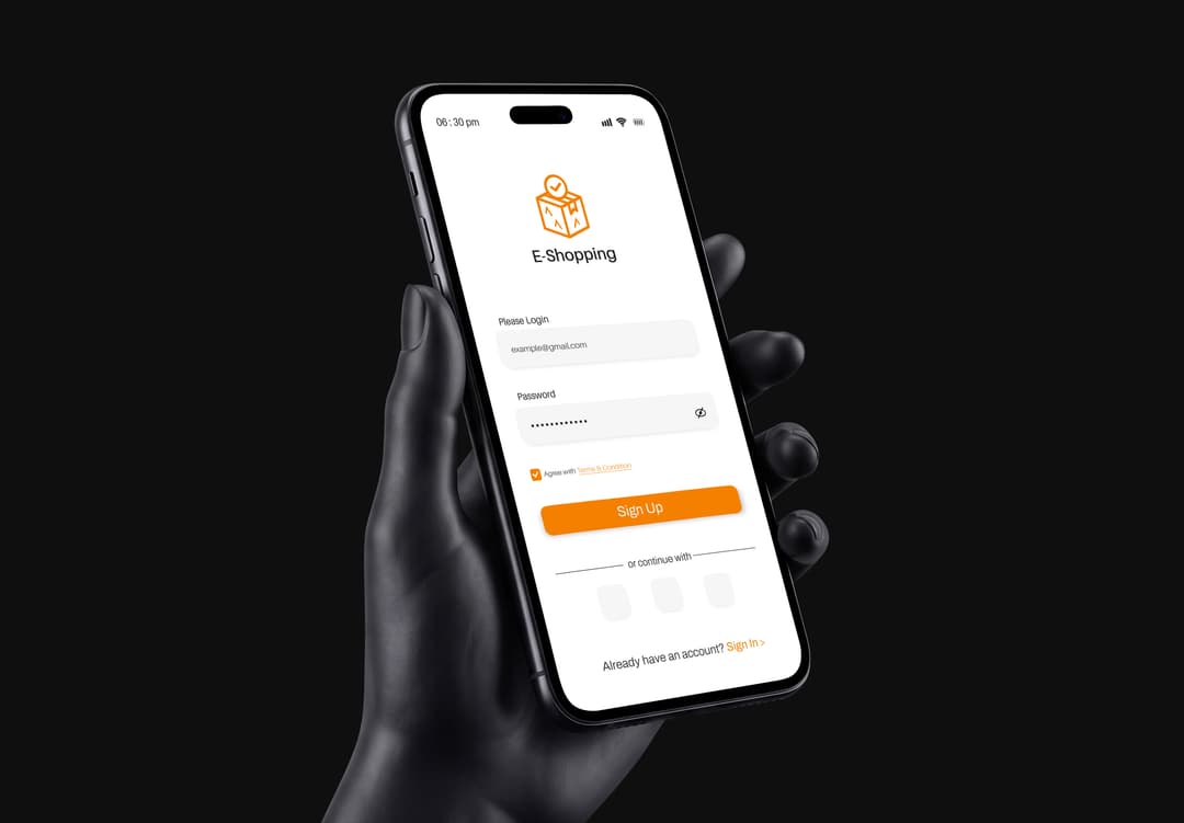 Realistic Hand Holding Smartphone App Mockup | MockupHive