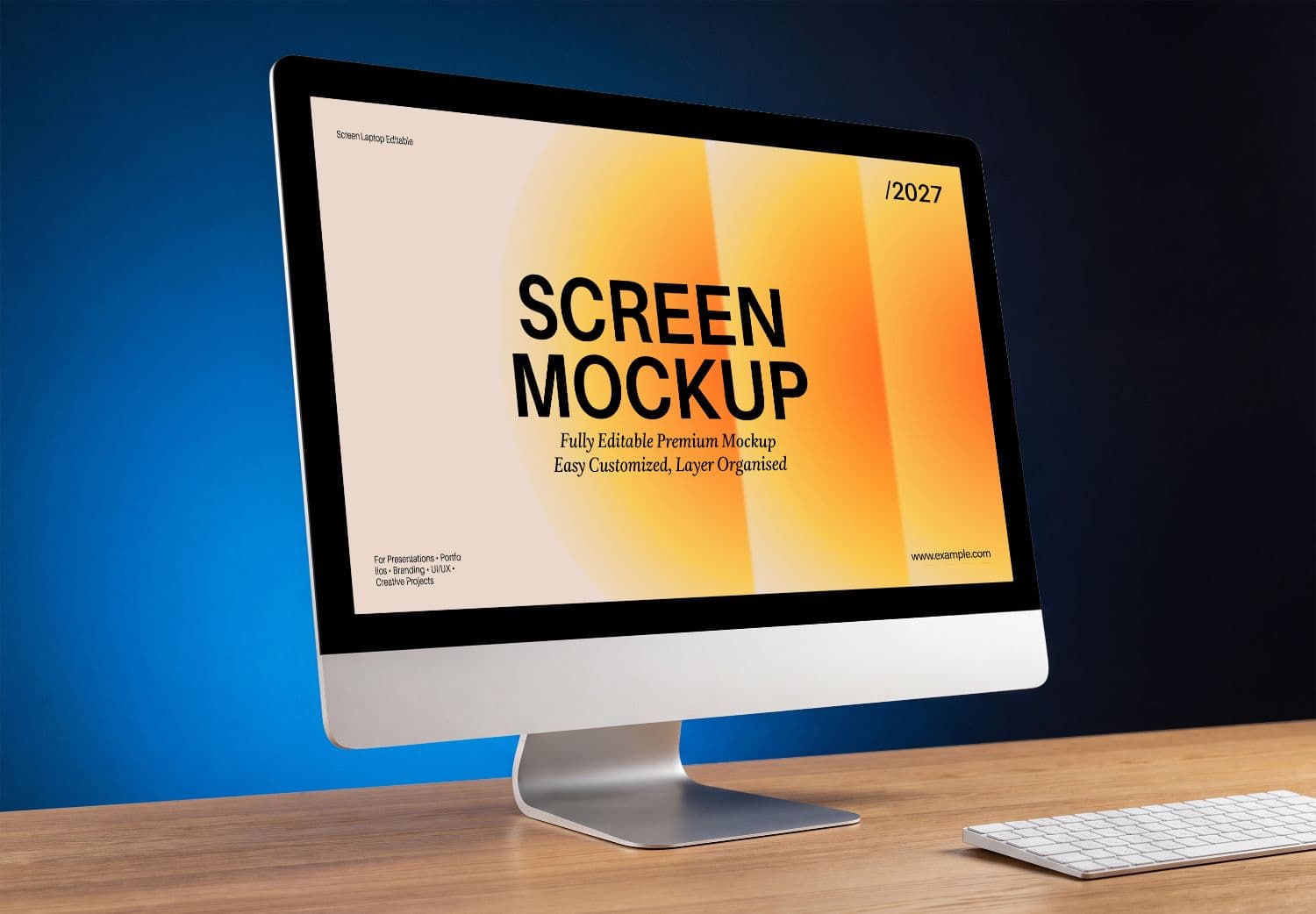 Desktop Computer Screen Mockup for Website Design