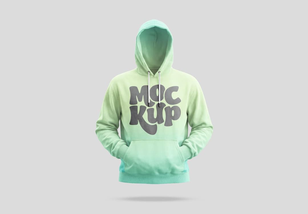Floating Hoodie Mockup Front View for Apparel Branding