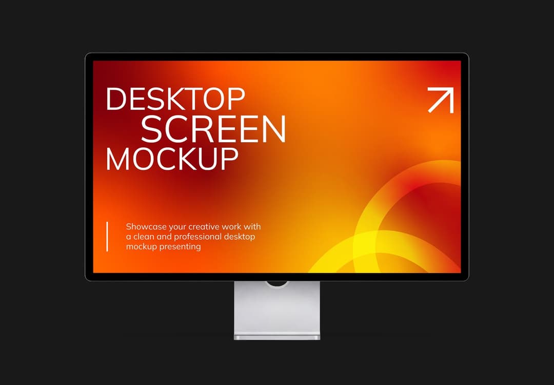 Front View Computer Monitor Mockup