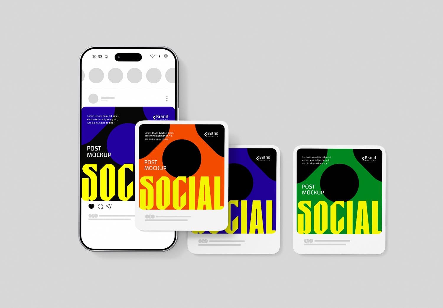 Premiuim Instagram Post Mockup for Social Media Campaign Presentations