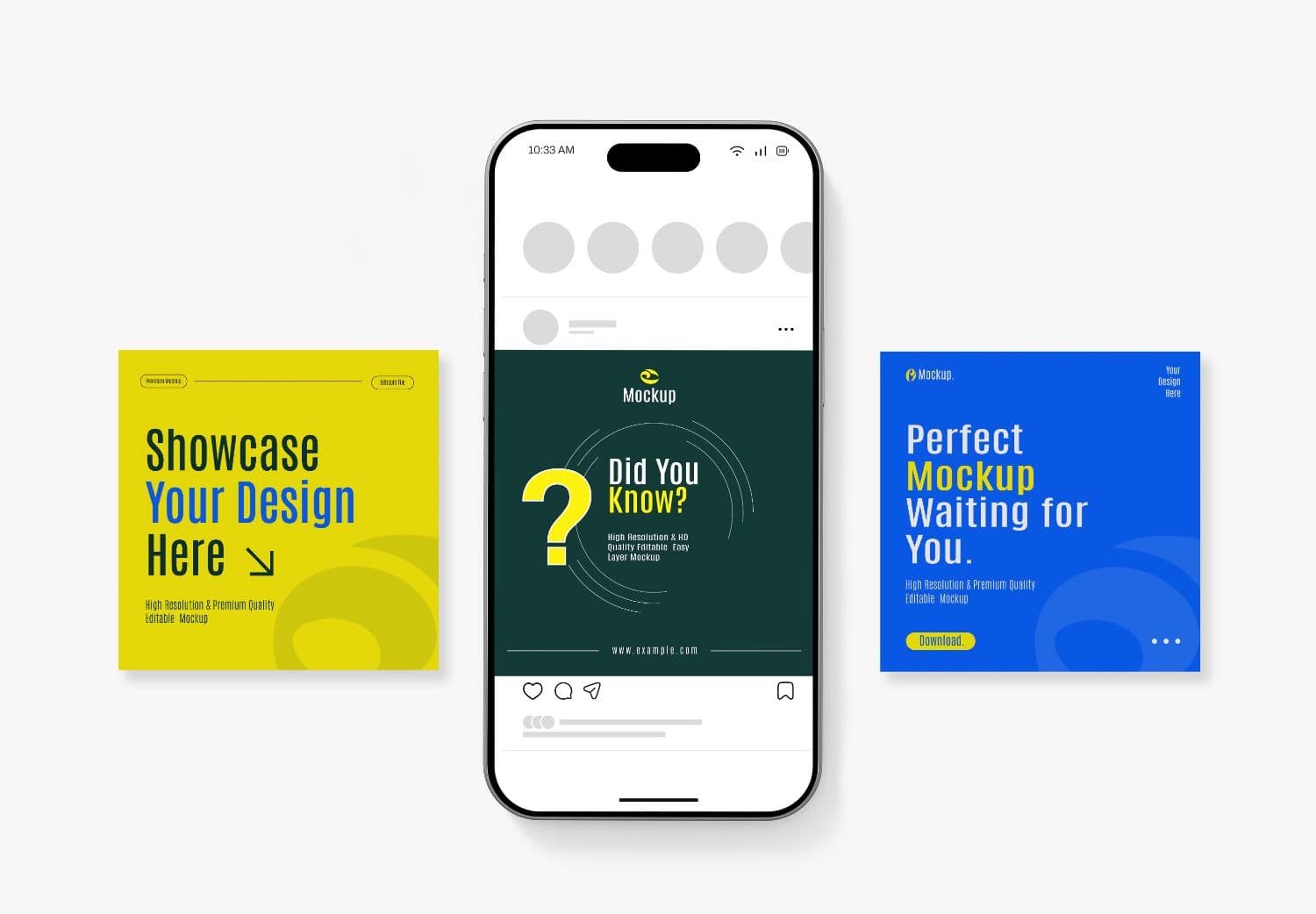 iPhone 15 Design Showcase Mockup