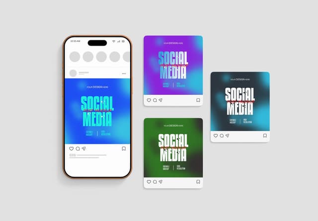 iPhone 15 Social Media Post Mockup