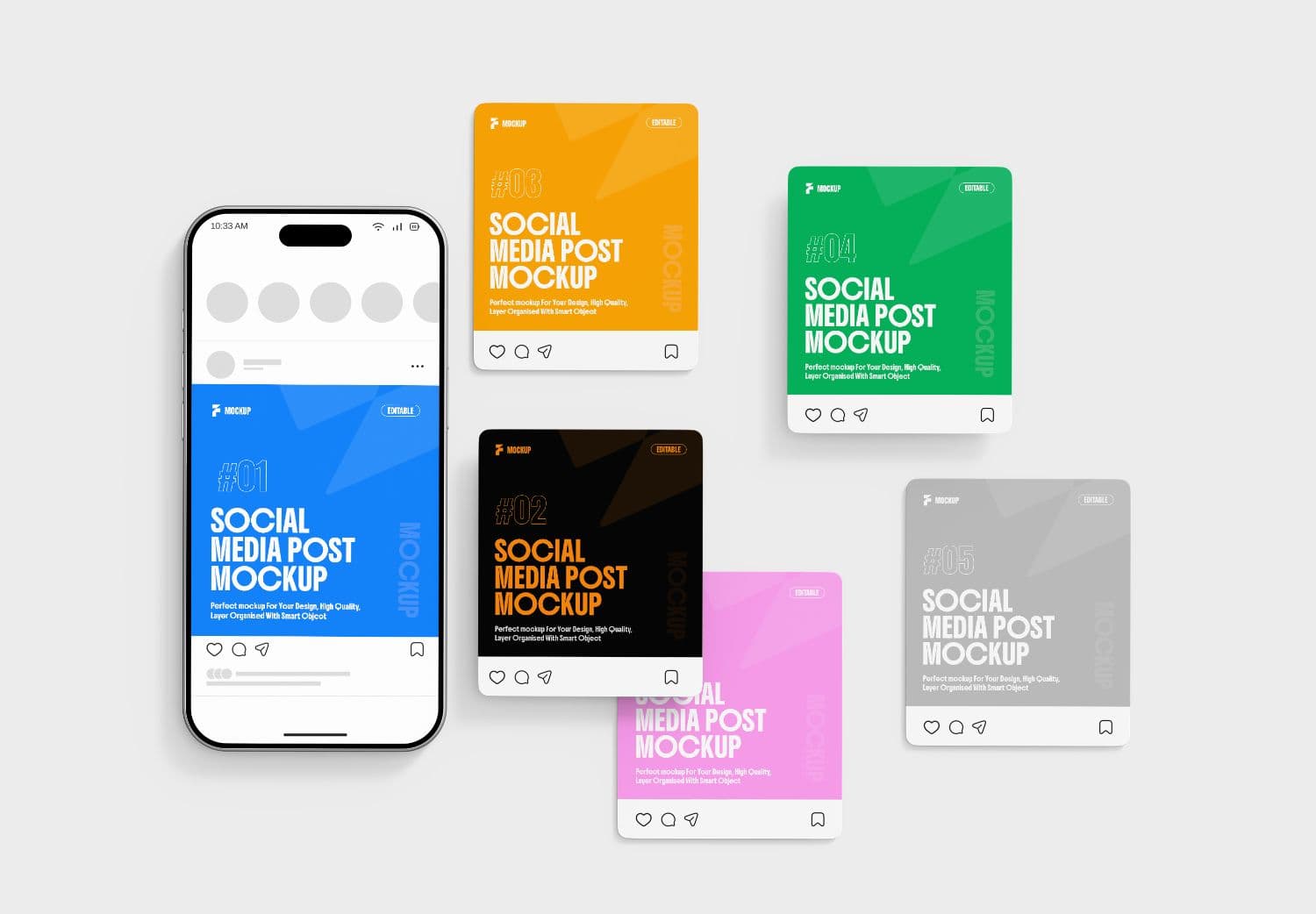iPhone 15 Social Post Mockup