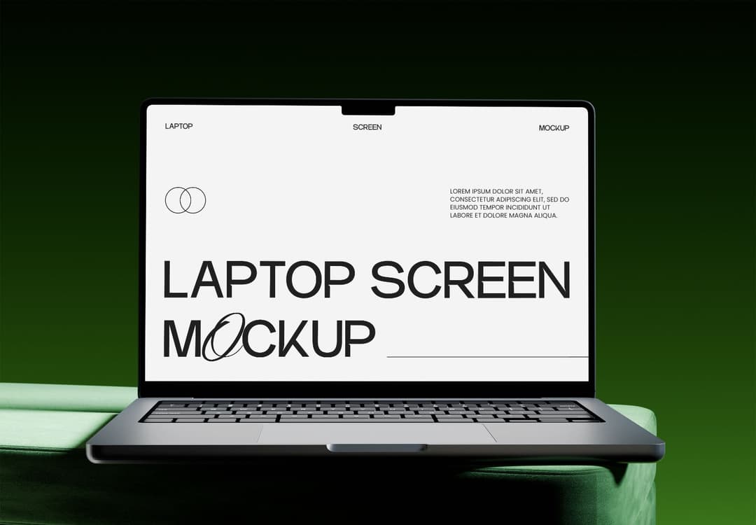 Sleek Laptop Screen Mockup for Designers