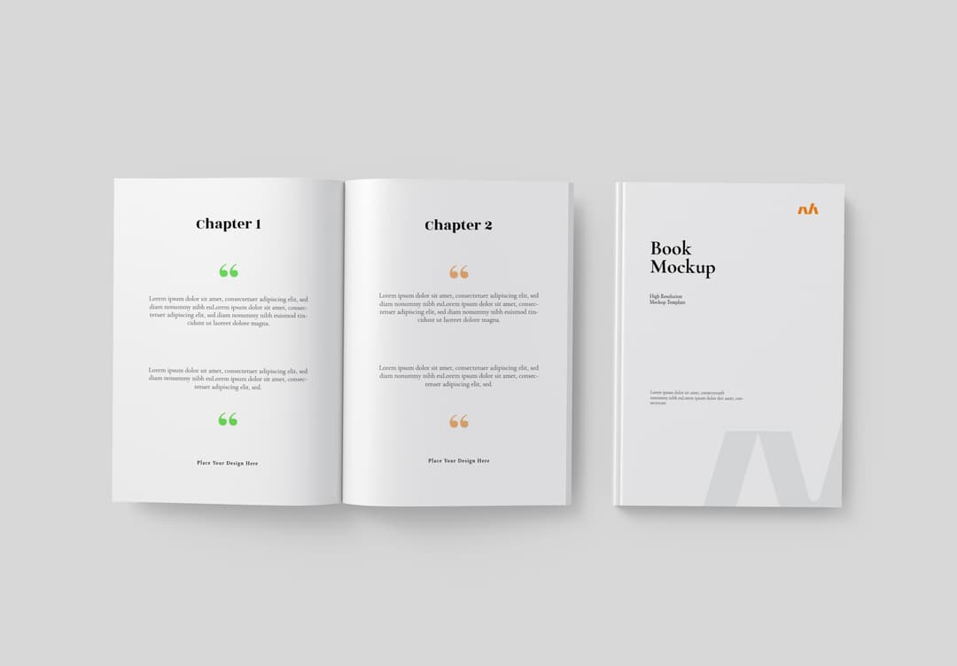 Open & Closed Hardcover Book Mockup | MockupHive