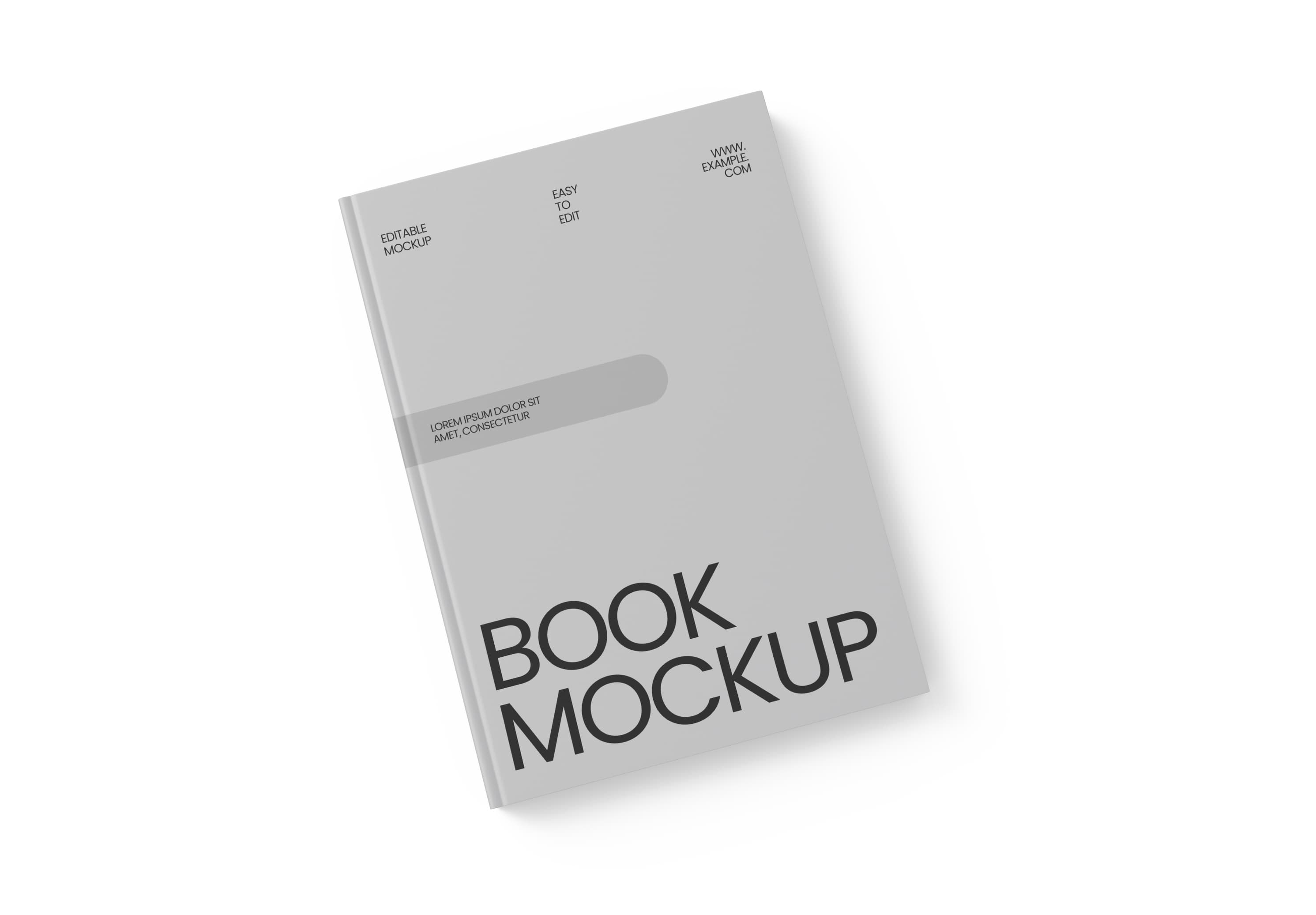Angled Hardcover Minimal Book Mockup