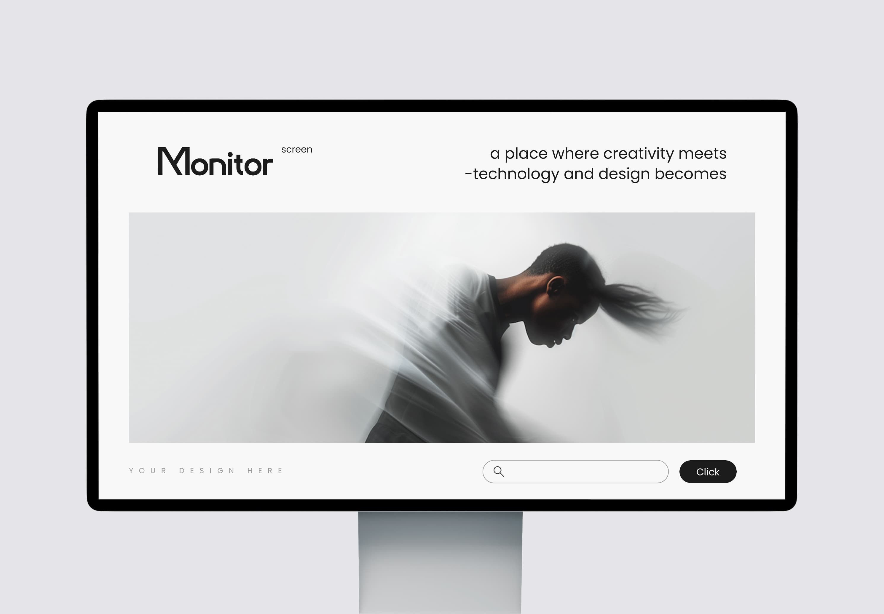 Desktop Monitor Screen Mockup Website Display