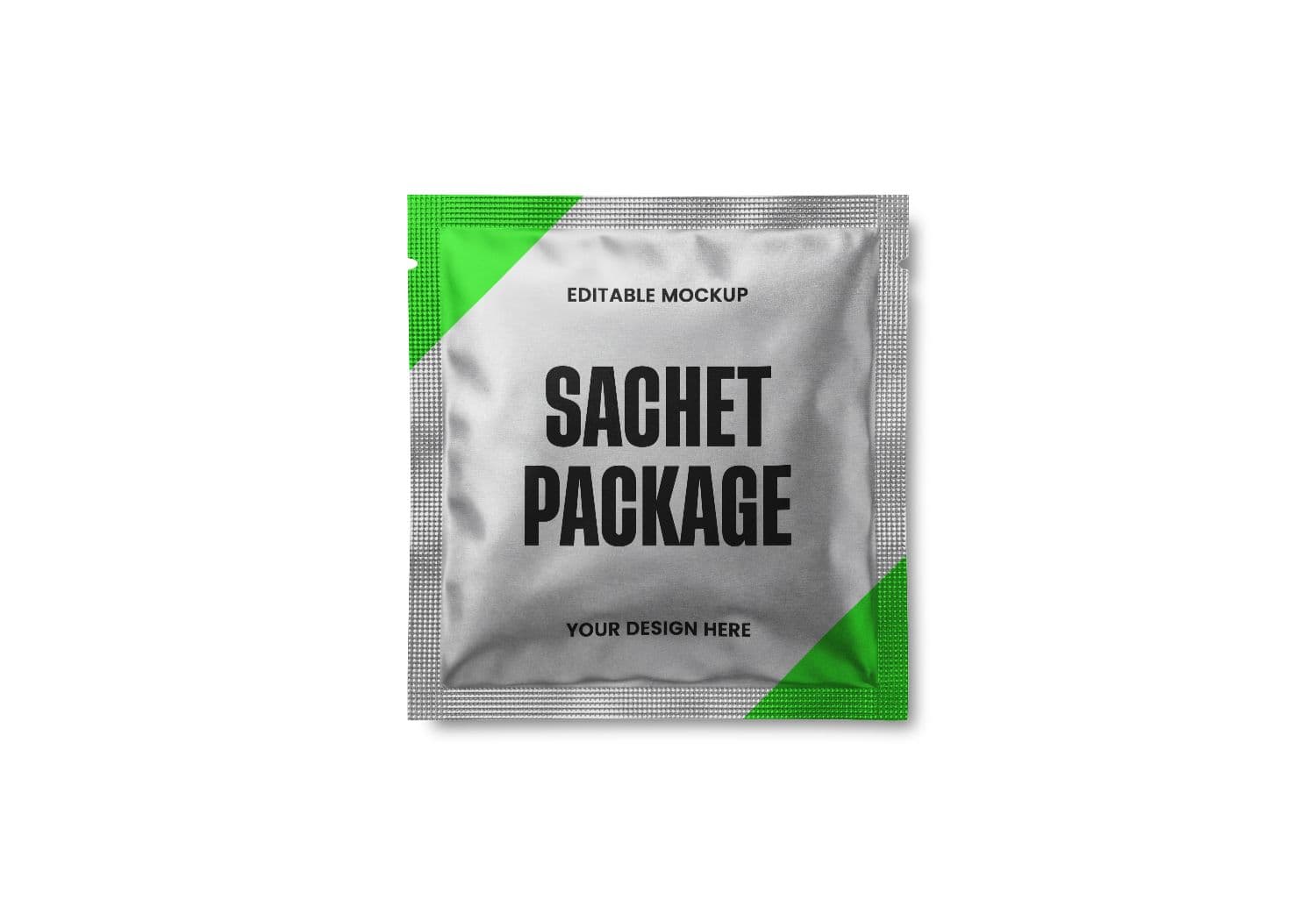 Foil Sachet Packaging Mockup