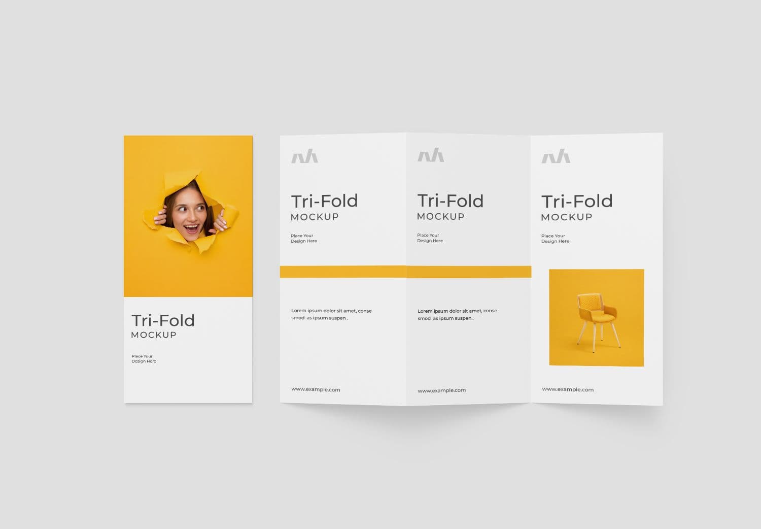 Minimal Tri Fold Brochure Mockup Presentation