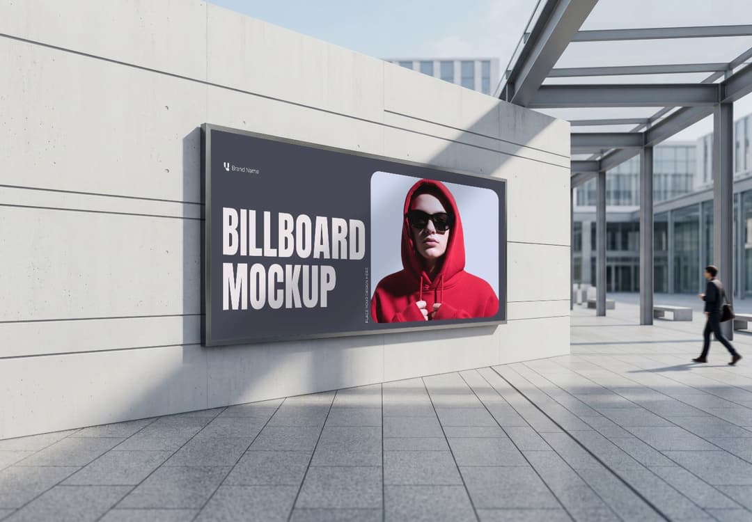 Outdoor Billboard Mockup – Modern Architecture Advertising Display for Branding
