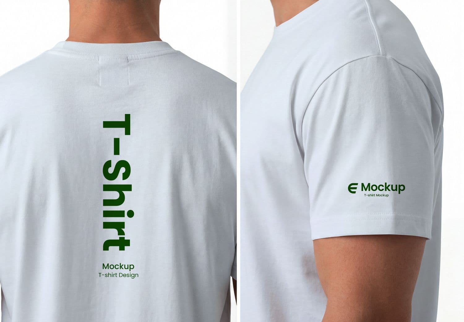 Back and Sleeve T-Shirt Mockup