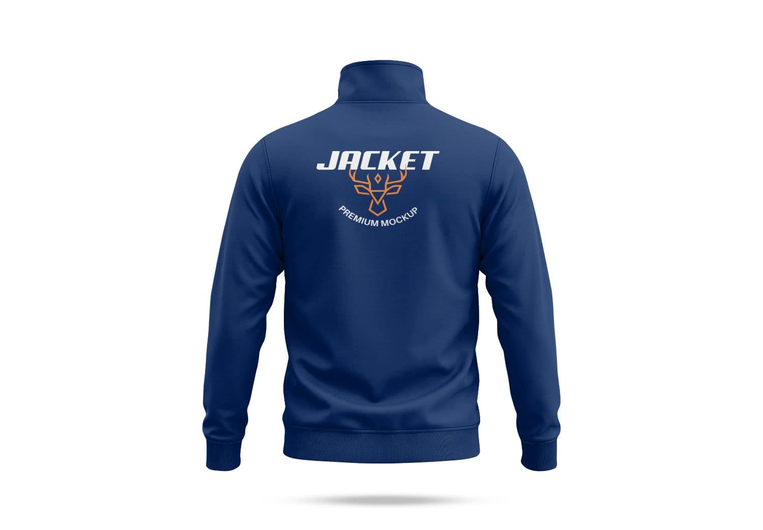 Men's Long Sleeve Track Jacket Mockup – Back View PSD Template