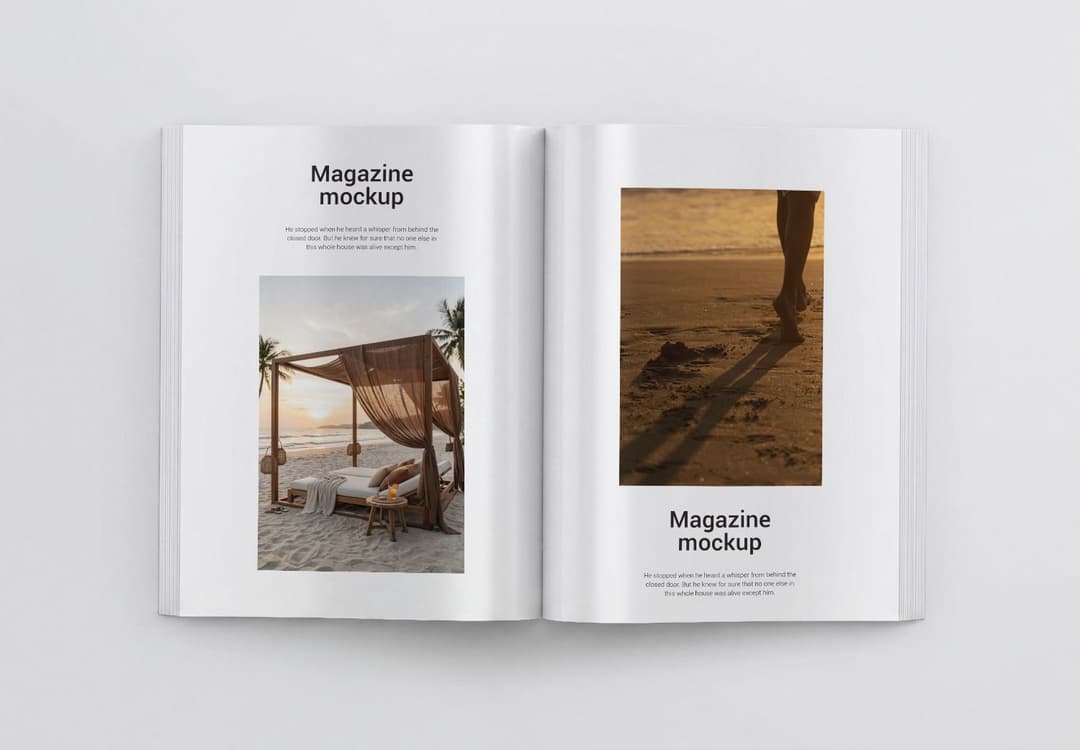 Realistic Magazine Mockup PSD